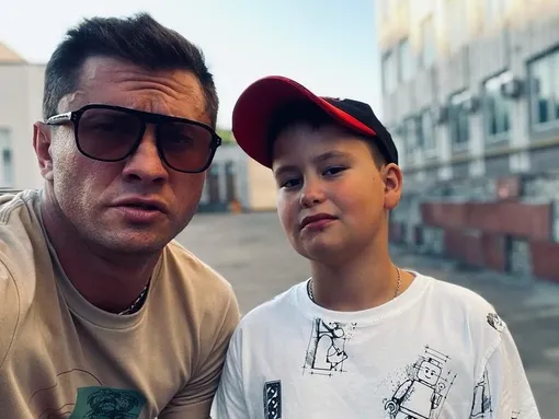 Павел Прилучный с сыном Тимофеем