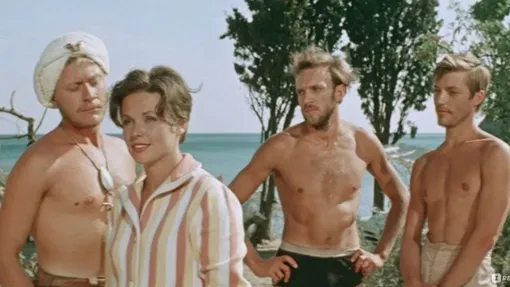 Слева направо: Андрей Миронов, Наталья Фатеева, Геннадий Нилов и Евгений Жариков