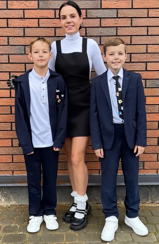 Маргарита Грачева с сыновьями от прошлого брака