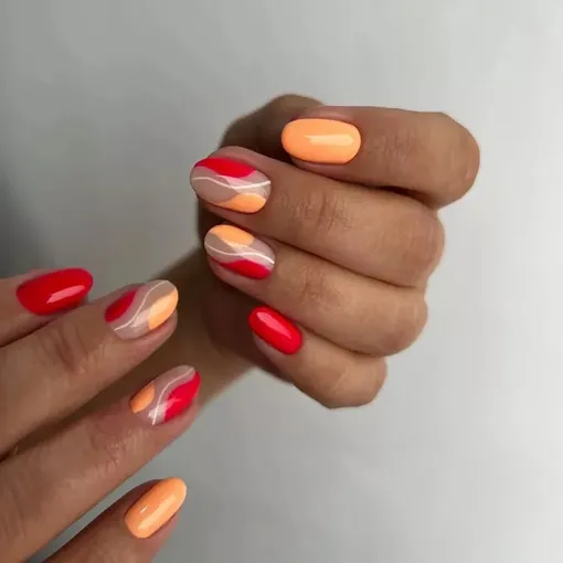 оранжевый весенний маникюр 2025 оранжевый весенний маникюр 2025