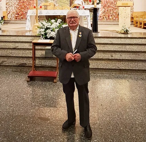Лех Валенса посетил мессу после смерти сына