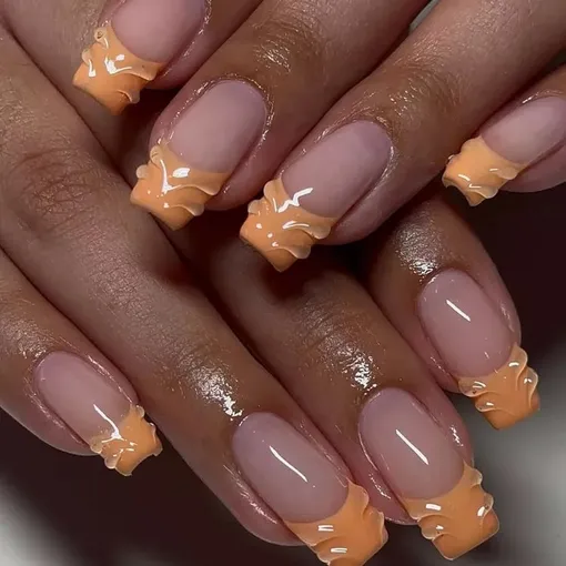 оранжевый весенний маникюр 2025 оранжевый весенний маникюр 2025