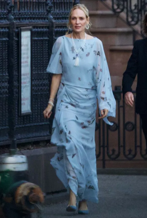 Ума Турман на свадьбе дочери