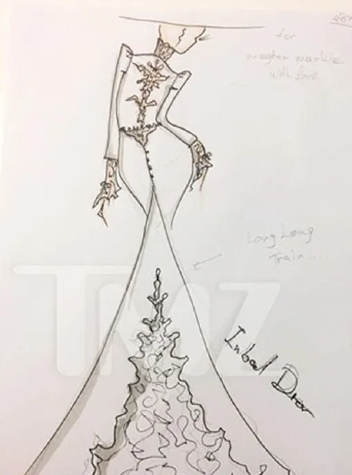 Эскиз платья для Меган Маркл