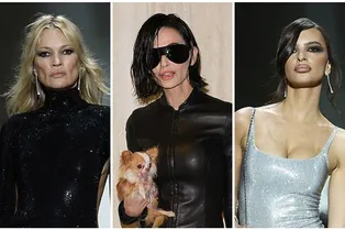 Деми Мур после преображения появилась на модном показе с Кейт Мосс и Эмили Ратаковски в Милане