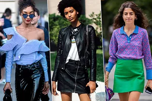 Новый тренд осени: с чем носить кожаные юбки в стиле гранж