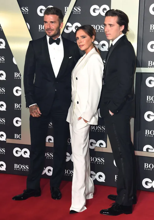 Дэвид, Виктория и Бруклин Бекхэма