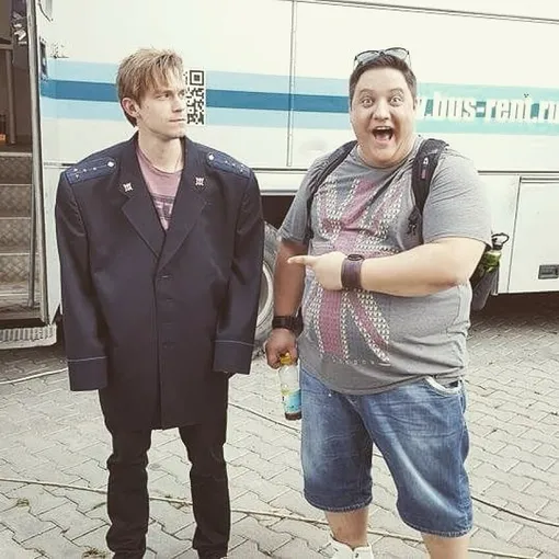 Александр Петров и Роман Попов на съемочной площадке Александр Петров и Роман Попов на съемочной площадке