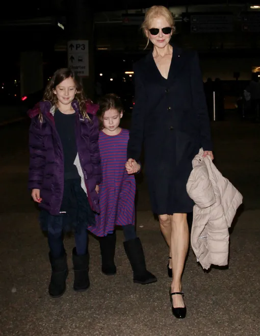 Николь Кидман с дочками Сандей Роуз и Фэй Маргарет