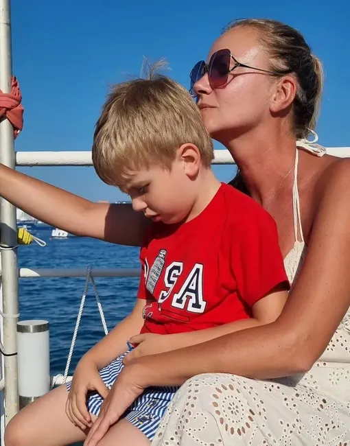 Мария Миронова с сыном Федором