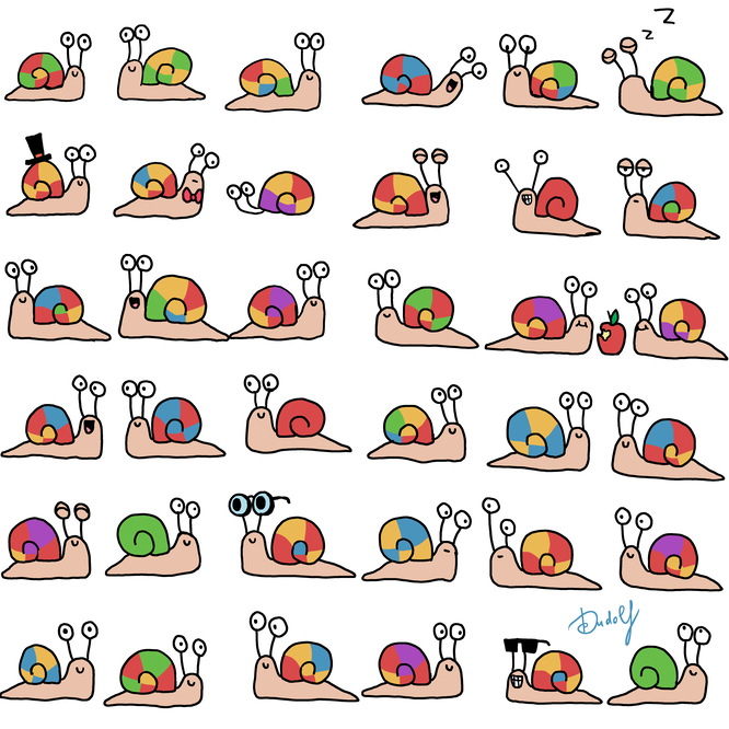 Test your eyesight and memory – find a snail with a unique shell! Test your eyesight and memory – find a snail with a unique shell!