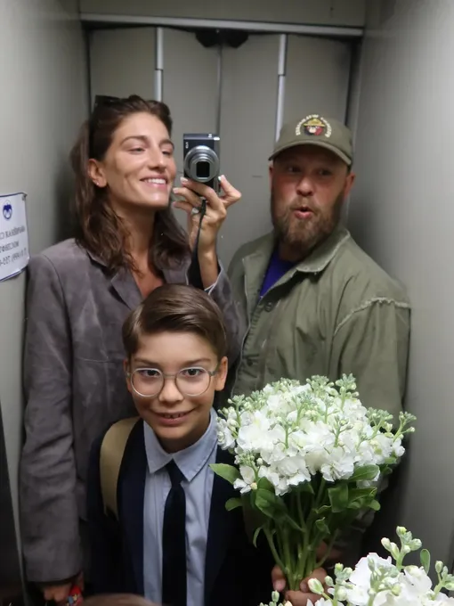 Нино Нинидзе и Кирилл Плетнев с сыном