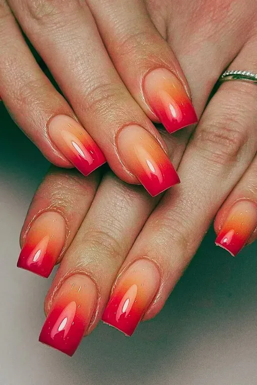 красный летний маникюр 2025 красный летний маникюр 2025
