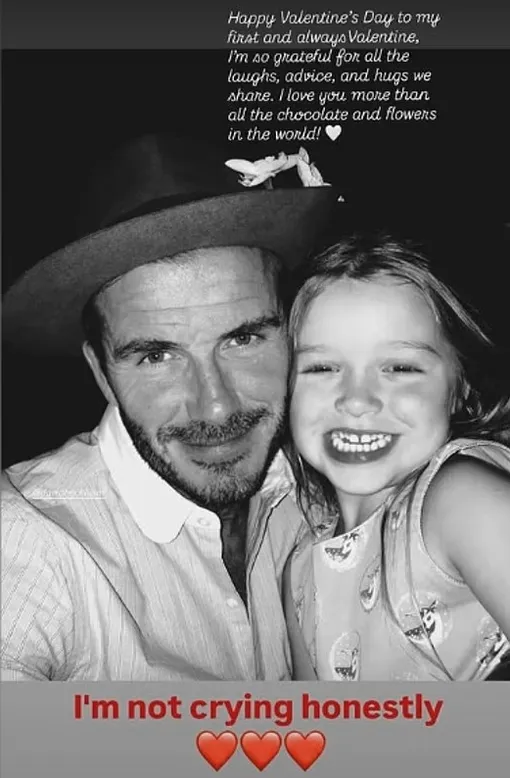 Харпер Бекхэм с отцом