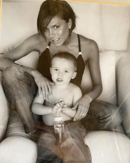 Виктория с крошкой-сыном Бруклином