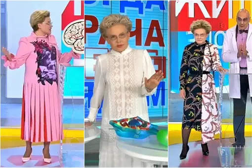 Елена Малышева на съемках своей передачи