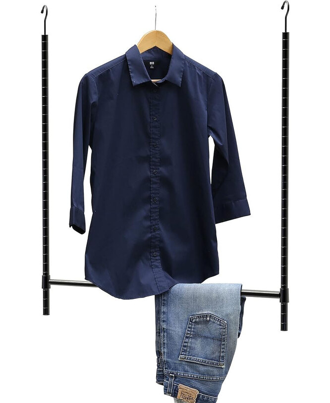 A second rod will help you utilize vertical space in your closet.