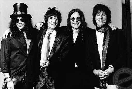 Slash, Ронни Вуд, Оззи Осборн и Джефф Бек Slash, Ронни Вуд, Оззи Осборн и Джефф Бек