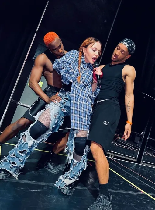 Мадонна готовится к концерту