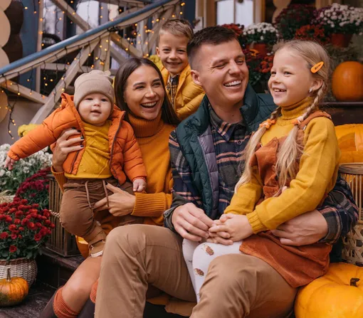 Чекалины с детьми