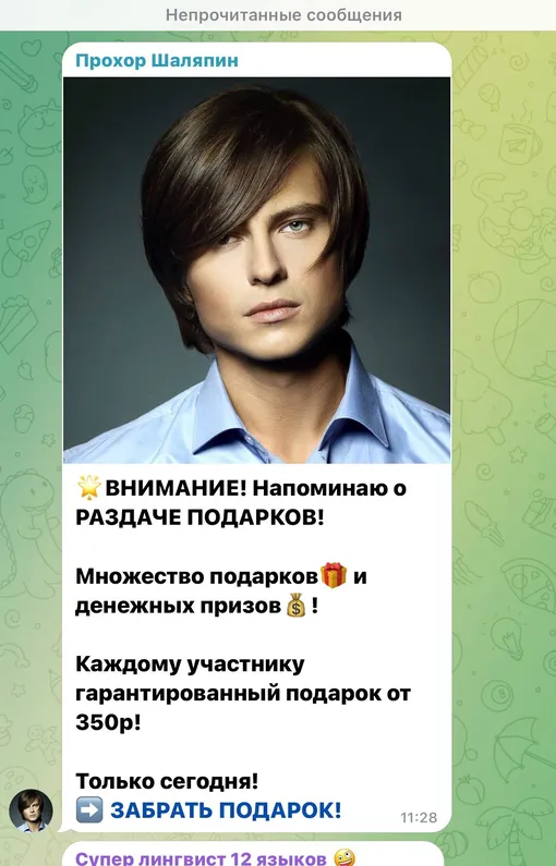 Прохор Шаляпин сообщил о мошенниках, действующих от его имени