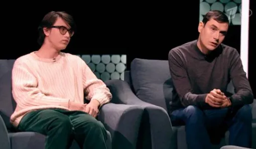 Иван Шаргунов и его отец Сергей в программе Первого канала «Подкаст.лаб»