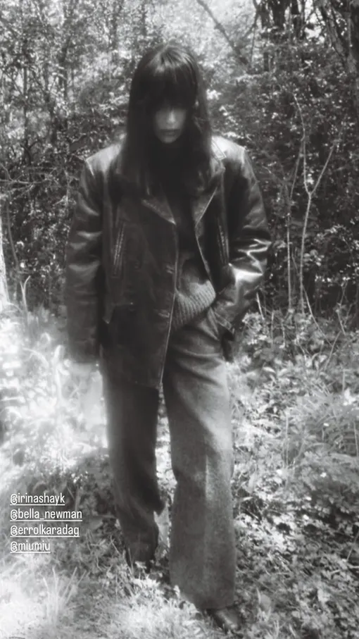 Ирина Шейк со стильной прической позировала в лесу Ирина Шейк со стильной прической позировала в лесу