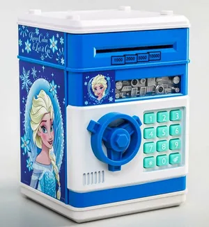 Копилка-сейф Disney «Эльза» Холодное сердце, пластик, звуковые эффекты, синий