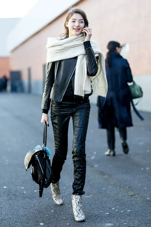 с чем носить брюки из кожи