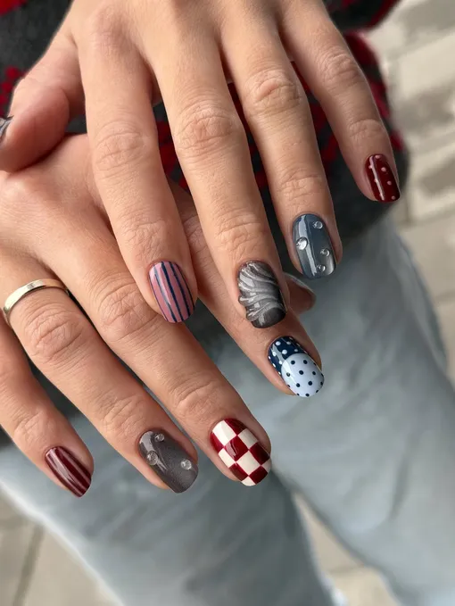 ретро маникюр