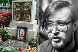 Свиная голова с надписями: вандалы осквернили памятник на могиле Егора Летова в Омске Свиная голова с надписями: вандалы осквернили памятник на могиле Егора Летова в Омске