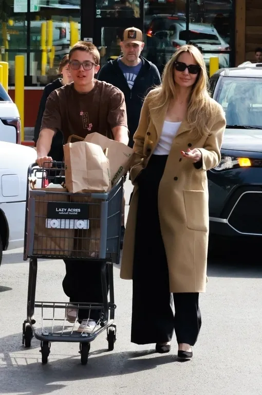 Анджелина Джоли с сыном на шопинге