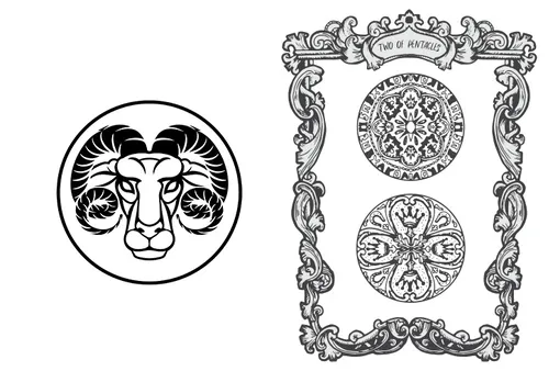 Таро 2 пентаклей