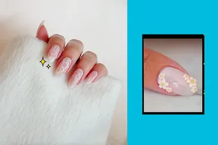Кружево, цветы и бриллианты: 5 самых женственных идей маникюра на февраль в молочном цвете