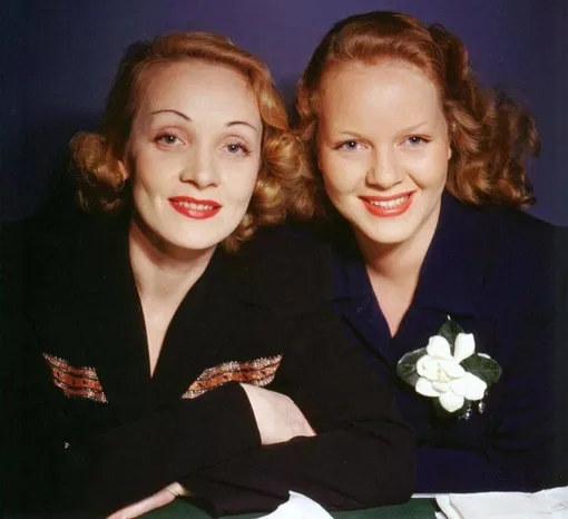 Актрисы Марлен Дитрих и ее дочь Мария Рива Актрисы Марлен Дитрих и ее дочь Мария Рива