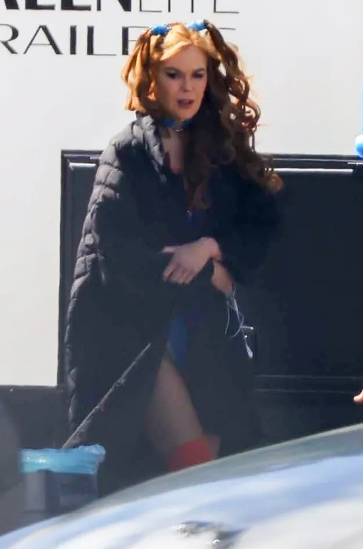 Николь Кидман на съемках сериала «У Марго проблемы с деньгами»