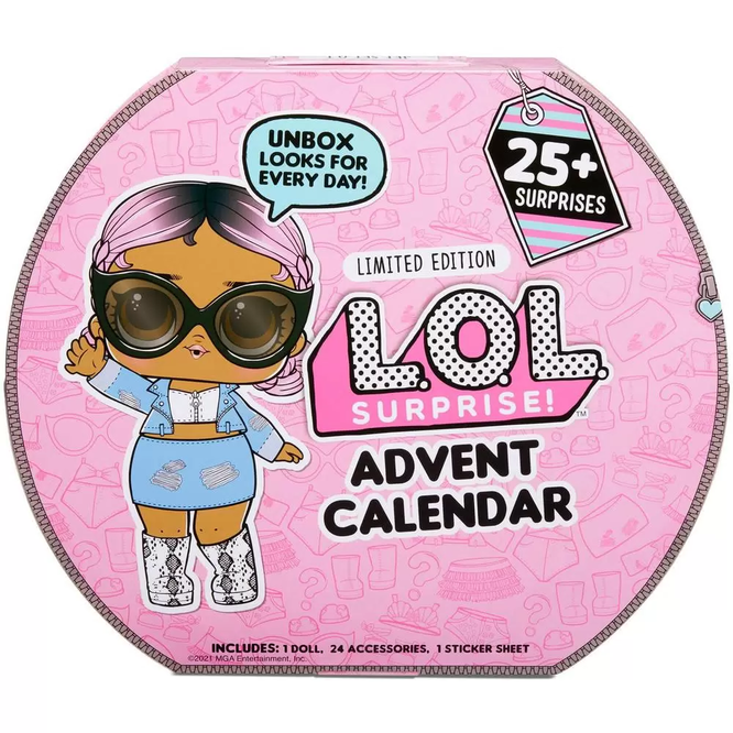 Box with doll and 25 surprises