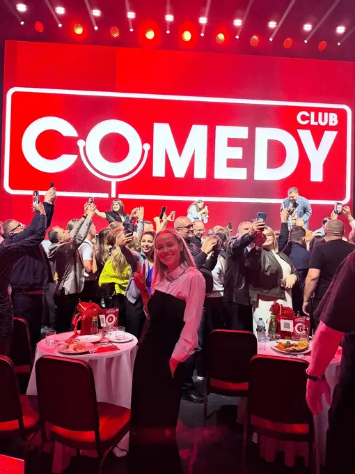 Катерина Ковальчук на шоу мужа