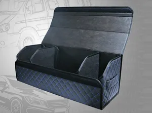 Аксессуары для авто/Органайзер в багажник для автомобиля 80*30*35 сложный квадрат черный/синий/черн