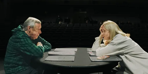 Михаил Ефремов и Анна Михалкова на репетиции Михаил Ефремов и Анна Михалкова на репетиции