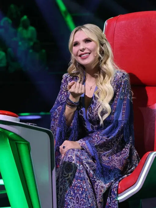 Пелагея на съемках шоу «Голос»