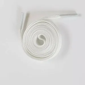 Шнурки IERDI для кроссовок плоские светящиеся, белые, длина 80см