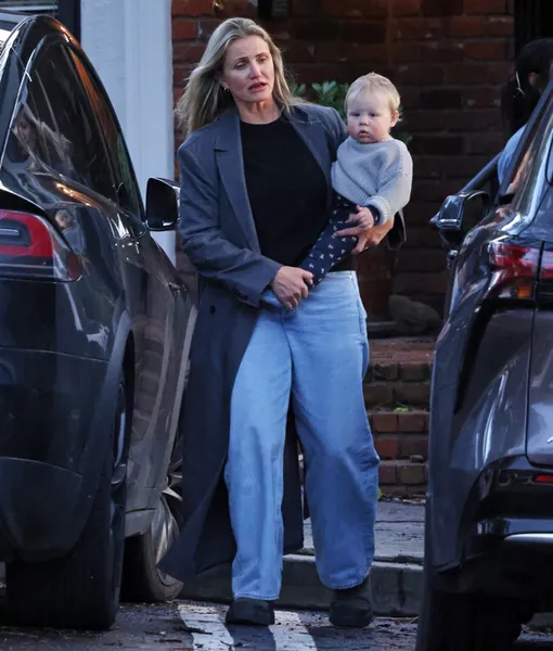 Кэмерон Диас с сыном Кардиналом