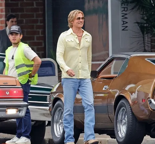 Брэд Питт на съемках фильма