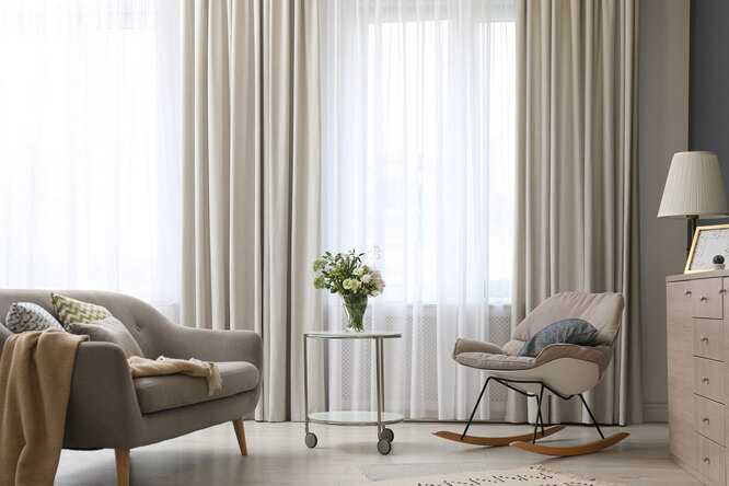 change the curtains or drapes