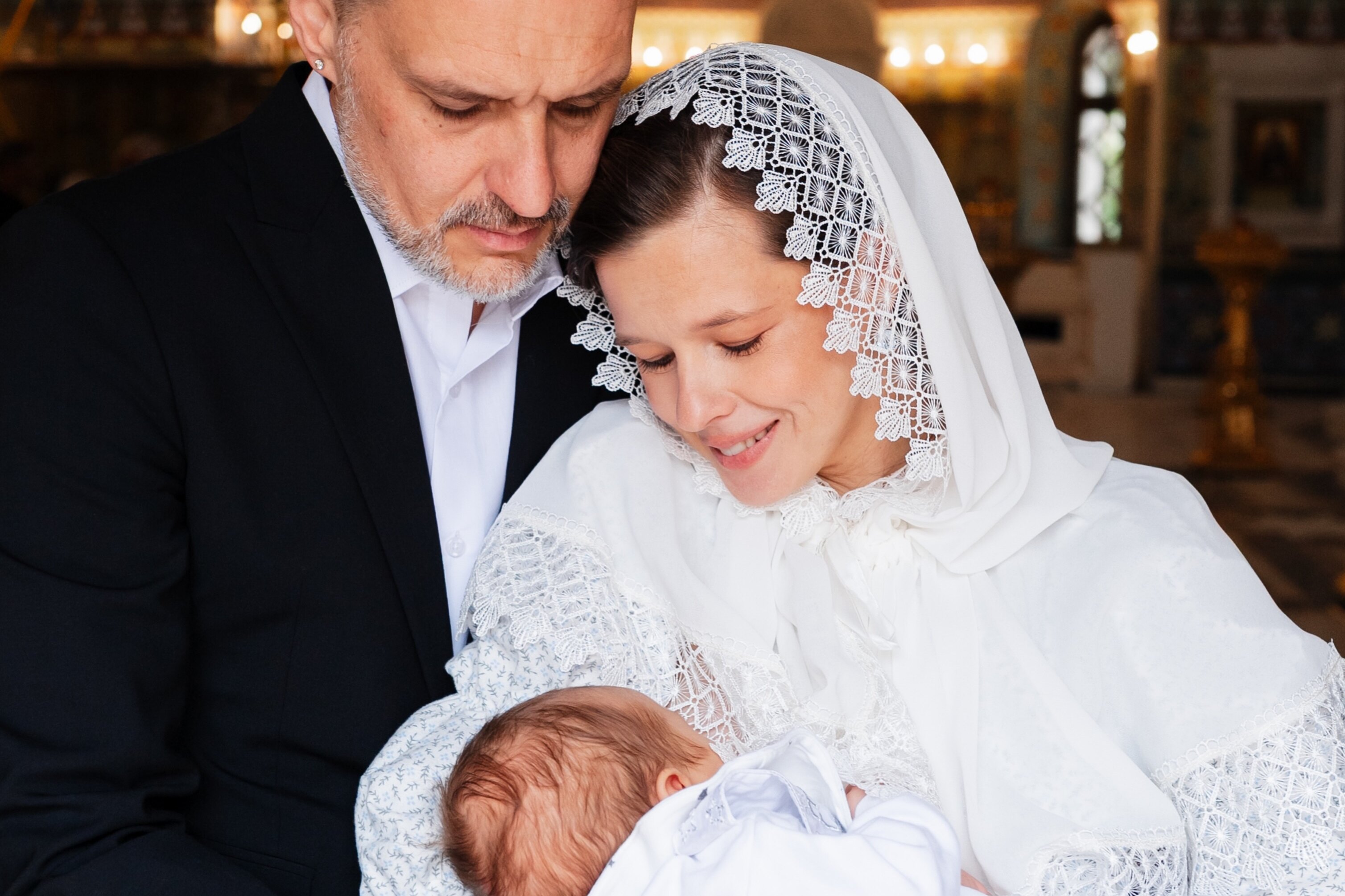 «Имени Богдан нет в святцах»: Катерина Шпица показала, как прошло крещение ее младшего сына