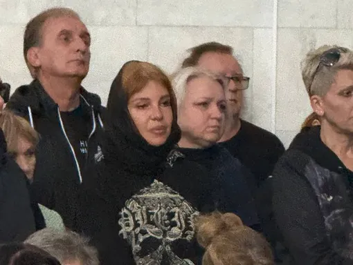 Наталья Штурм на церемонии прощания Наталья Штурм на церемонии прощания