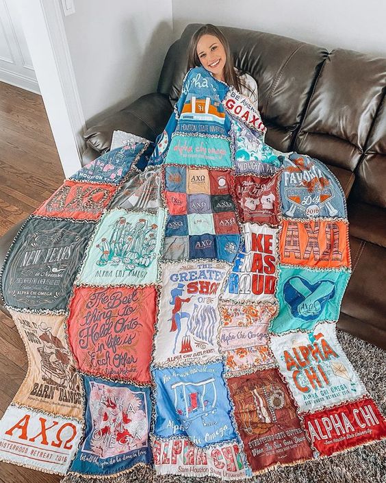 Cover made from old T-shirts