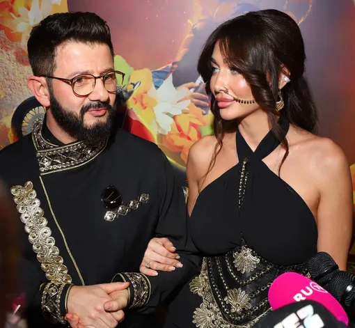 Михаил Галустян и Лилия Киосе на премьере комедии «Королек моей любви»