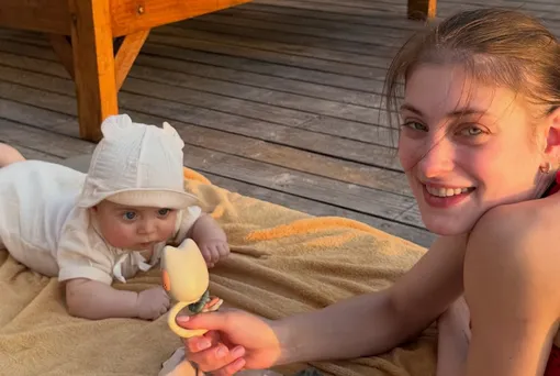 Алена Косторная с сыном